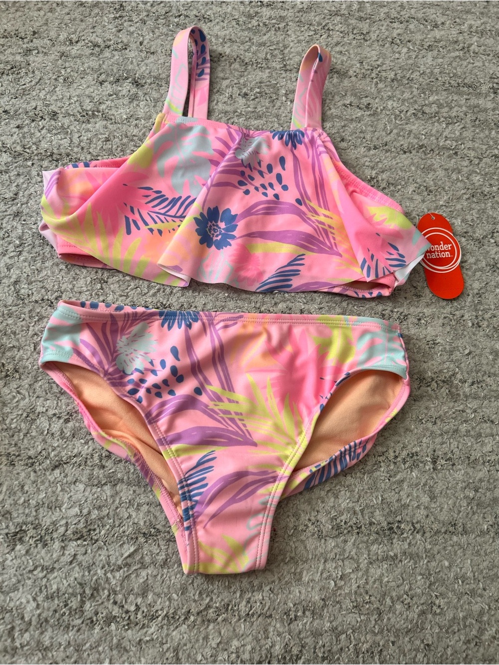 NWT Wonder Nation Pink Bikini Set Size 10/12